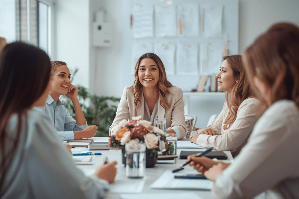 Studenti wedding planner in aula formazione con certificati - academy formazione professionale