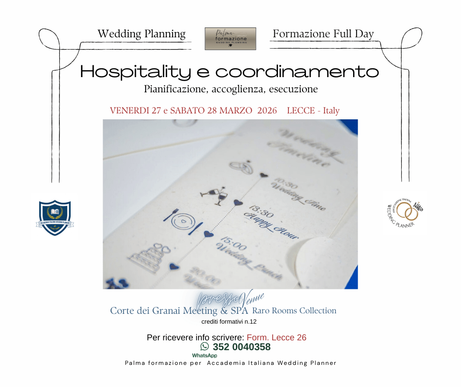 Hospitality e coordinamento Workshop