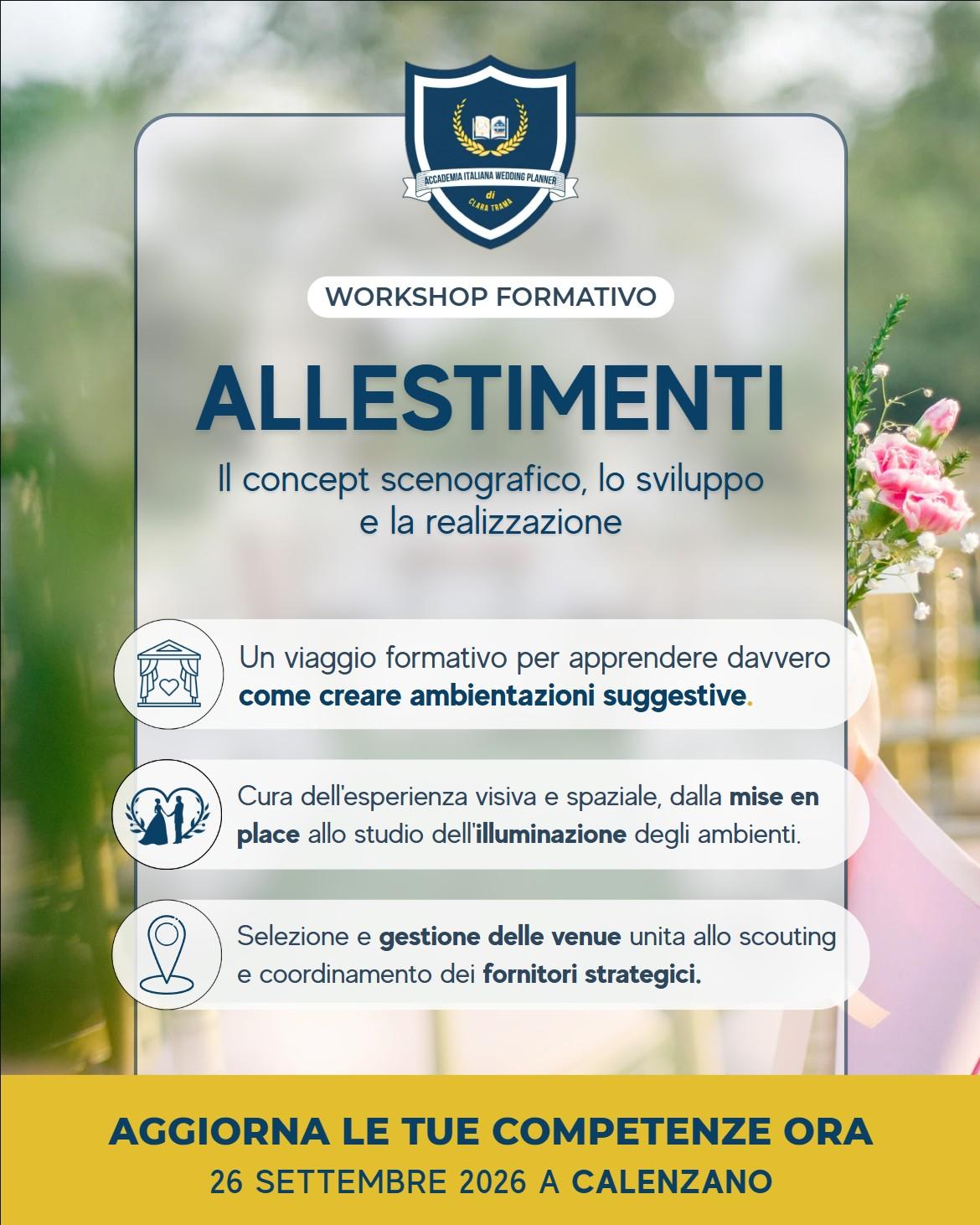 Workshop Allestimenti - Accademia Italiana Wedding Planner